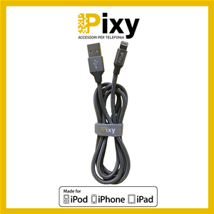 CAVO DATI E ALIMENTAZIONE LIGHTNING 1,2M MFI APPLE PIXY PCV-A01