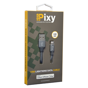 CAVO DATI E ALIMENTAZIONE LIGHTNING 1,2M MFI APPLE PIXY PCV-A01