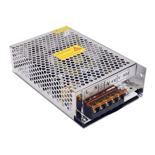 ALIMENTATORE METALLICO STABILIZZATO CON TRIMMER VULTECH VS-MS5A-60W 12V 5A
