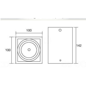 V-TAC VT-797 PORTAFARETTO ORIENTABILE QUADRATO NERO DA SOFFITTO PER LAMPADINE GU10 E GU5.3 - SKU 3631