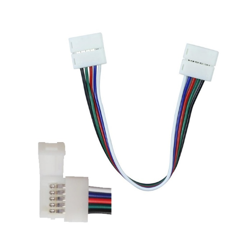 CONNETTORE FLESSIBILE PER STRISCE LED MULTICOLORE RGB+W 5050 CLIP 5 PIN - SKU 2587