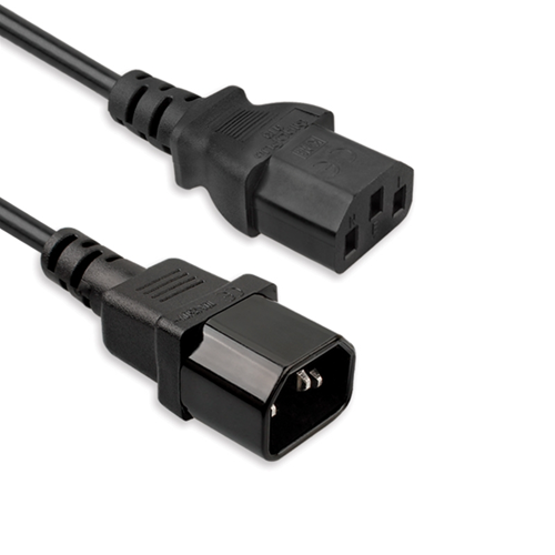 CAVO PROLUNGA ALIMENTAZIONE VULTECH (ALIM15-IN) IEC13 FEMMINA TO IEC 14 MASCHIO