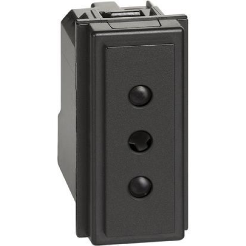 L.NOW - PRESA 2P+T 10A 250VAC NERA