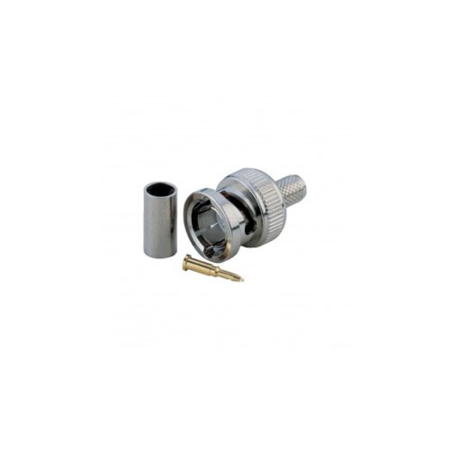 CONNETTORE BNC A CRIMPARE PER CAVI RG59 (CONF. 10PZ) - CV-AD-006