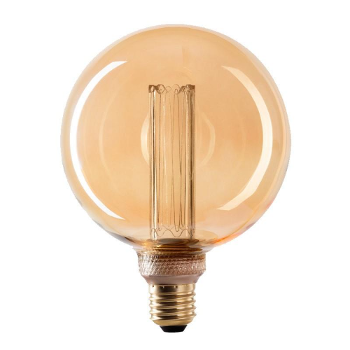 WIVA GLASSLIGHT LAMPADINA LED E27 4W GLOBO G125 AMBRATA CON INCISIONI LASER - MOD. 12100638