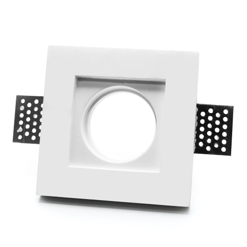 PORTAFARETTO QUADRATO DA INCASSO IN GESSO PER LAMPADINE GU10 E GU5.3 - ART42