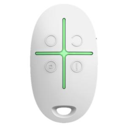 AJAX SPACE CONTROL - 6267.04.WH1 - TELECOMANDO INTELLIGENTE PER SISTEMI DI SICUREZZA, 4 TASTI CON PULSANTE DI ALLARME - COLORE BIANCO