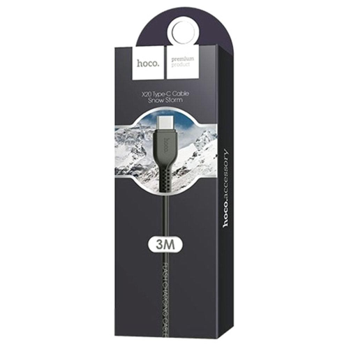 HOCO X20 CHARGING CAVO DI RICARICA M/M USB TYPE-C 3 MT. NERO