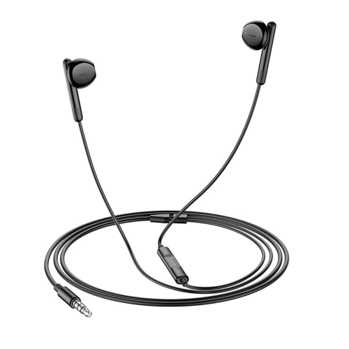 HOCO - AURICOLARI STEREO M93 - JACK 3,5 MM CON MICROFONO, 1,2 M - NERO