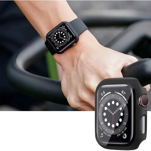 TECHSUIT - CINTURINO (W031) - APPLE WATCH 1/2/3/4/5/6/7/8/SE (38 MM / 40 MM / 41 MM) - NERO