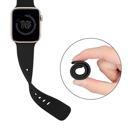 TECHSUIT - CINTURINO (W031) - APPLE WATCH 1/2/3/4/5/6/7/8/SE (38 MM / 40 MM / 41 MM) - NERO