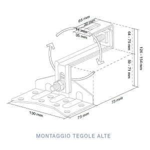 SUNKONG STAFFA UNIVERSALE PER TEGOLE IN ACCIAIO INOSSIDABILE 304