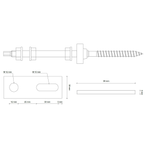 SUNKONG VITE DOPPIO FILETTO M10x300 IN ACCIAIO INOX + KIT VITERIA