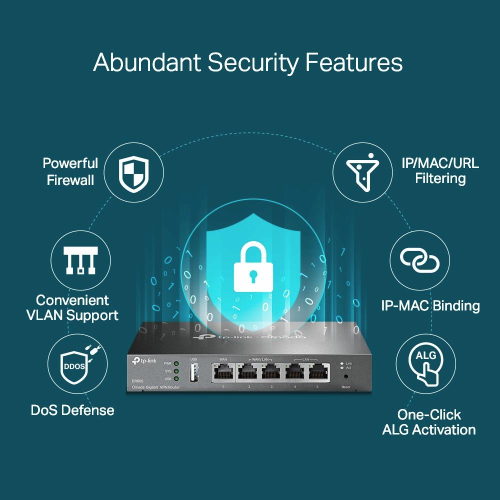 ROUTER GATEWAY VPN GIGABIT MULTI-WAN SAFESTREAM ER605 BY OMADA