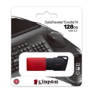 PENDRIVE 128GB USB 3.2 KINGSTON DATATRAVELER EXODIA M DTXM/128GB