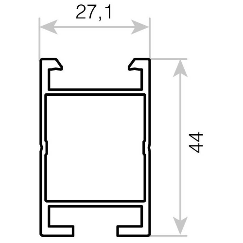 CONTACT PROFILO DI SUPPORTO MODULI CONTACT SOLAR LIGHT PRT2334-260 LUNGHEZZA 2600MM