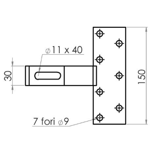 CONTACT STAFFA FISSA PER COPPI/TEGOLE STF0001 - SP. 5MM  H. 45MM