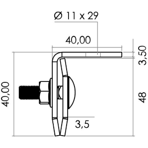 CONTACT STAFFA INOX PER LAMIERA AGGRAFFATA STANDARD STG0055GR