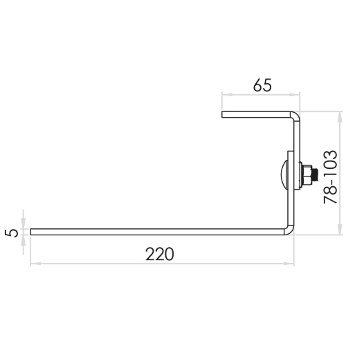 CONTACT STAFFA REGOLABILE PER ARDESIA STR0012 - SP. 5MM