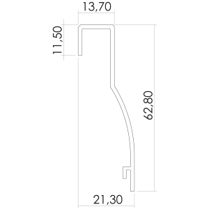 CONTACT COPRIFILI PER PANNELLI CON SPESSORE DA 28 A 44MM - LUNGHEZZA 3100 MM