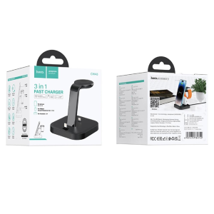 HOCO - STAZIONE DI RICARICA GRACEFUL (CW43) - PER IPHONE, APPLE WATCH, AIRPODS - NERO