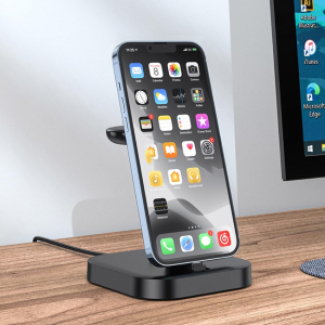 HOCO - STAZIONE DI RICARICA GRACEFUL (CW43) - PER IPHONE, APPLE WATCH, AIRPODS - NERO