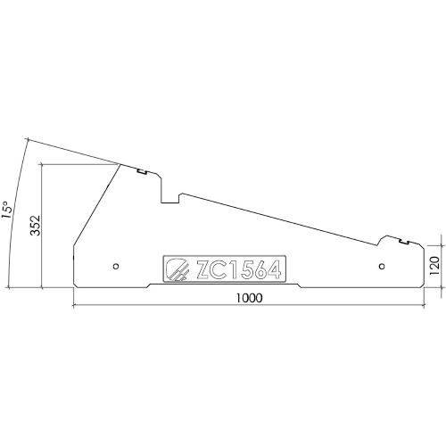 CONTACT ZAVORRA CON INCLINAZIONE 15° 64KG PER MODULI FOTOVOLTAICI