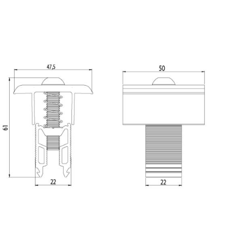 CONTACT KIT MORSETTO CENTRALE UNIVERSALE 28-48MM KMCN2848