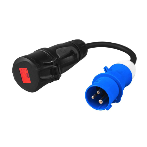 GREENCELL ADATTATORE PRESA DA CEE ROSSA 16A 400V A CEE BLU 16A 230V 3P