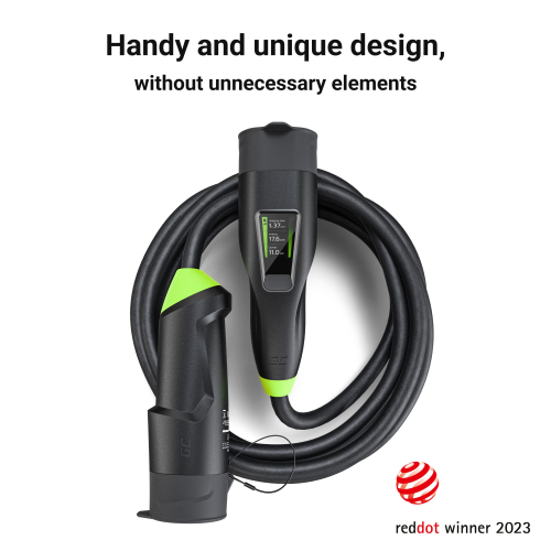 GREEN CELL HABU EVGC01 CAVO DI RICARICA PER VEICOLI ELETTRICI DA TIPO 2 11KW A PRESA CEE 16A TRIFASE (LUNGHEZZA 7M)