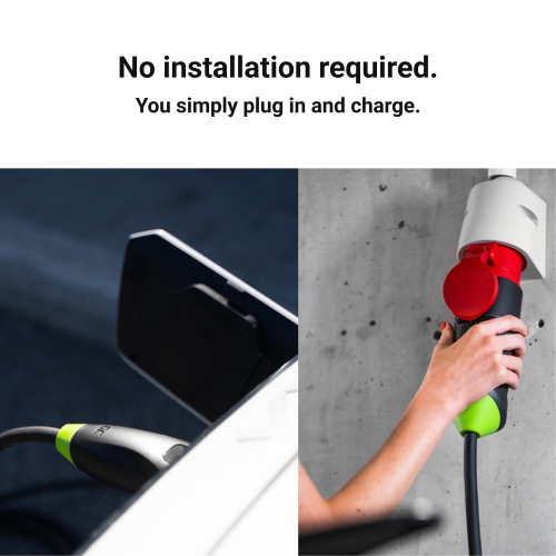 GREEN CELL HABU EVGC01 CAVO DI RICARICA PER VEICOLI ELETTRICI DA TIPO 2 11KW A PRESA CEE 16A TRIFASE (LUNGHEZZA 7M)