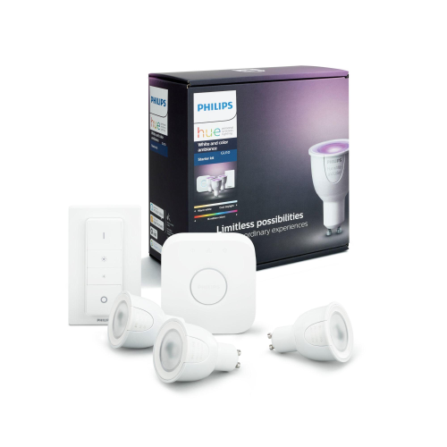 HUE STARTER KIT 3 LAMP.GU10 6,5W+BRIDGE+INT.DIMMER