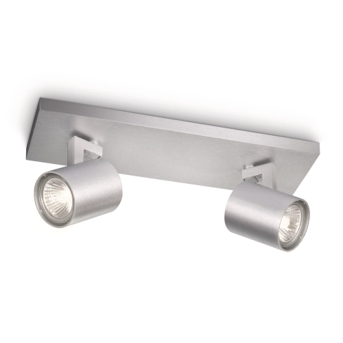 RUNNER FARETTO GRIGIO IN METALLO 2 LUCI