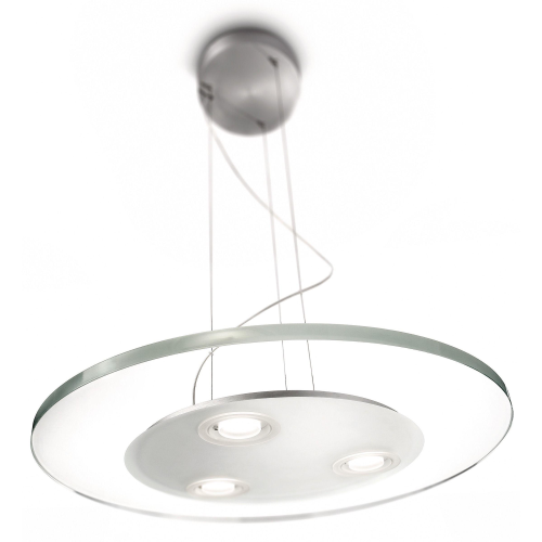 SOSP. DISCO VETRO TRASP - DIAM 50 CM - 3 HI