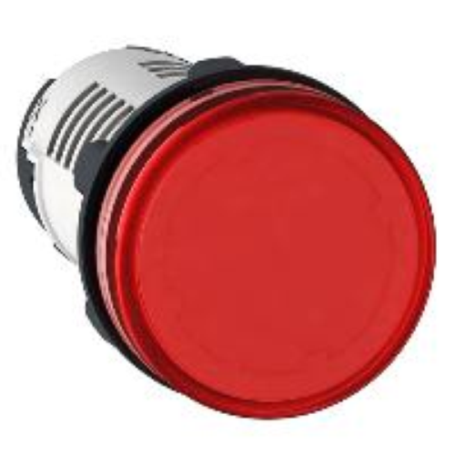 LAMPADA SPIA Ø22 - ROSSA - LED INTEGRATO - 24V