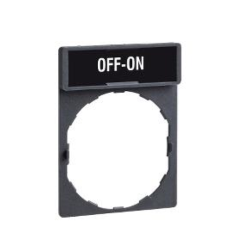 PORTA ETICHETTA 30 X 40MM - PER UNITÀ Ø22 - CON ETICHETTA OFF-ON