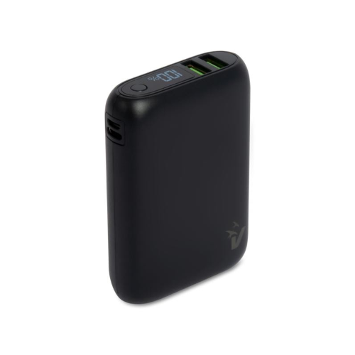 POWERBANK VPB-WP10BK CON SCHERMO LCD 10000 MAH USB E TYPE C QUICKCHARGE 3.0 NERO