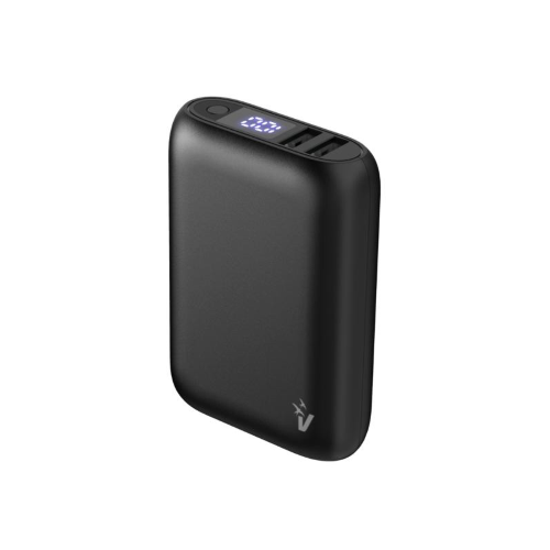 POWERBANK VPB-WP10BK CON SCHERMO LCD 10000 MAH USB E TYPE C QUICKCHARGE 3.0 NERO