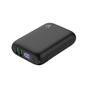 POWERBANK VPB-WP10BK CON SCHERMO LCD 10000 MAH USB E TYPE C QUICKCHARGE 3.0 NERO
