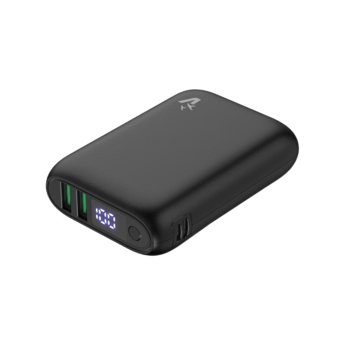 POWERBANK VPB-WP10BK CON SCHERMO LCD 10000 MAH USB E TYPE C QUICKCHARGE 3.0 NERO