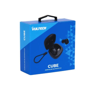 TWS AURICOLARI BLUETOOTH 5.3 VULTECH CUBE EP-20BK IN EAR, HI-FI STEREO CON CUSTODIA DI RICARICA - NERO