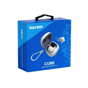 TWS AURICOLARI BLUETOOTH 5.3 VULTECH CUBE EP-20WH IN EAR, HI-FI STEREO CON CUSTODIA DI RICARICA - BIANCO
