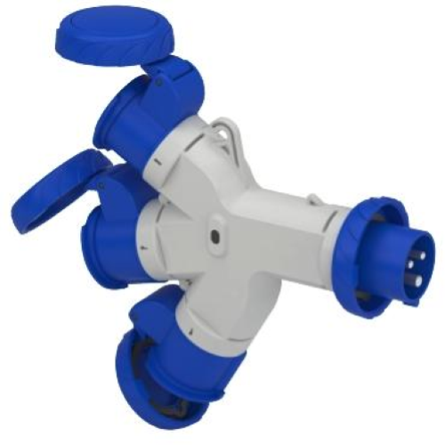 MOLTIPLICATORE 3U 2P+T 16A 220V