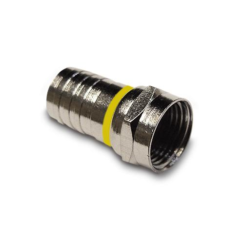 CCF66 CONNETTORE DI TIPO F A VITE CON FISSAGGIO DEL CAVO DA 6,6 MM A CRIMPARE