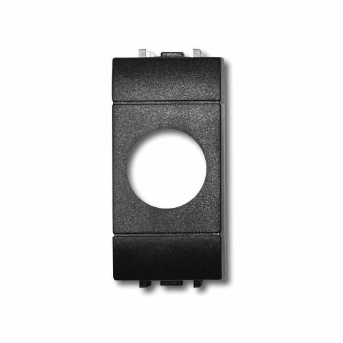 BT-INT ADATTATORE PER LA SERIE CIVILE BTICINO INTERNATIONAL ® DI COLORE NERO CON 1 FORO PER LE PRESE A 1 USCITA (SPI E SPF)