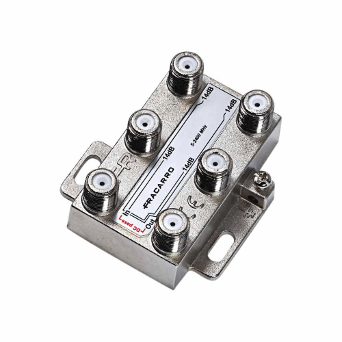 DE4-18 DERIVATORE VERTICALE A 4 VIE CON ATTENUAZIONE 18DB E CONNETTORE F IN BANDA TV E SATELLITE (5-2400MHZ)