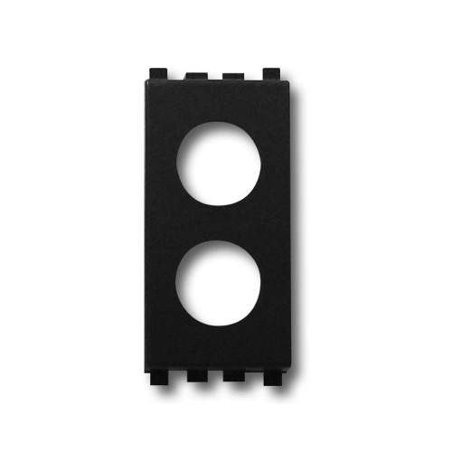 VI-EKB2 ADATTATORE PER LA SERIE CIVILE VIMAR EIKON BLACK ® DI COLORE NERO CON 2 FORI PER LE PRESE DEMISCELATE A 2 USCITE (PDM)