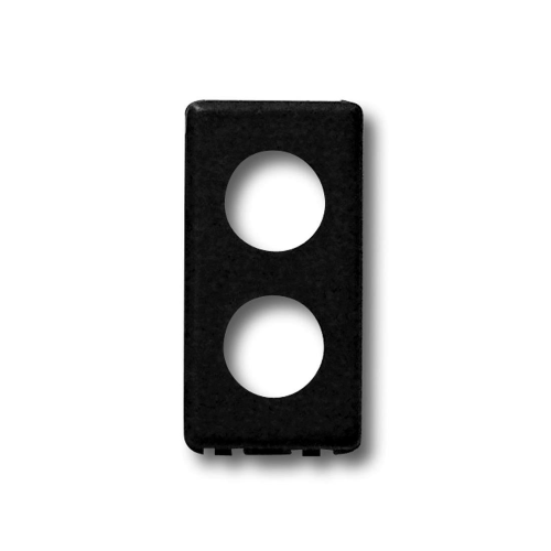 GW-SYB2 ADATTATORE PER LA SERIE CIVILE GEWISS SYSTEM BLACK ® DI COLORE NERO CON 2 FORI PER LE PRESE DEMISCELATE A 2 USCITE (PDM)