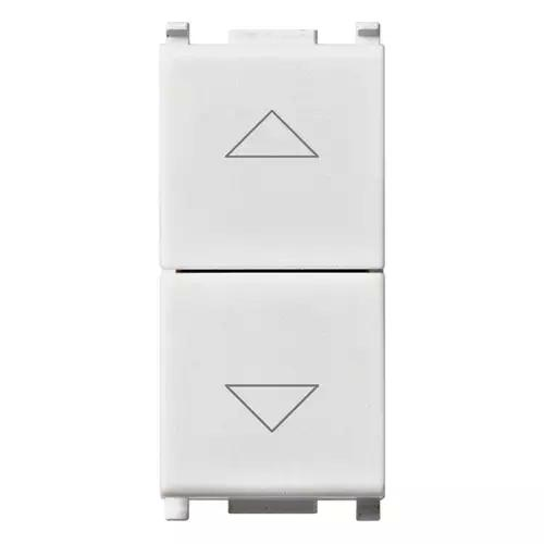 VIMAR PLANA - DUE PULSANTI INTERBLOCCATI 1P NO+NO10A BIANCO