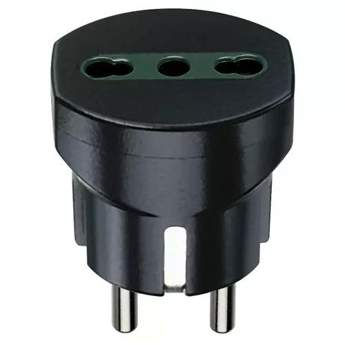 ADATTATORE SCHUKO+P17/11 NERO